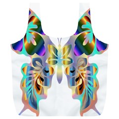 Abstract Animal Art Butterfly Full Print Recycle Bags (l)  by Amaryn4rt