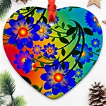 Abstract Background Backdrop Design Heart Ornament (Two Sides) Front