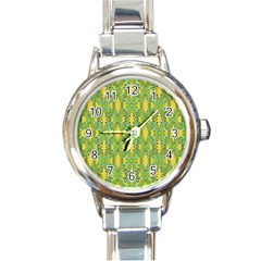 Ornate Modern Noveau Round Italian Charm Watch by dflcprints