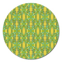 Ornate Modern Noveau Magnet 5  (round) by dflcprints