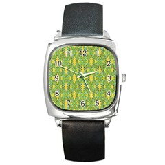 Ornate Modern Noveau Square Metal Watch by dflcprints