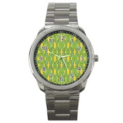 Ornate Modern Noveau Sport Metal Watch by dflcprints