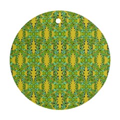 Ornate Modern Noveau Round Ornament (two Sides) by dflcprints