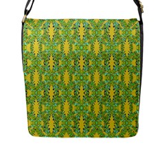 Ornate Modern Noveau Flap Messenger Bag (l)  by dflcprints