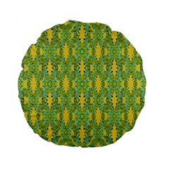 Ornate Modern Noveau Standard 15  Premium Flano Round Cushions by dflcprints