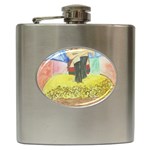 Lunacy of spirit Hip Flask (6 oz) Front