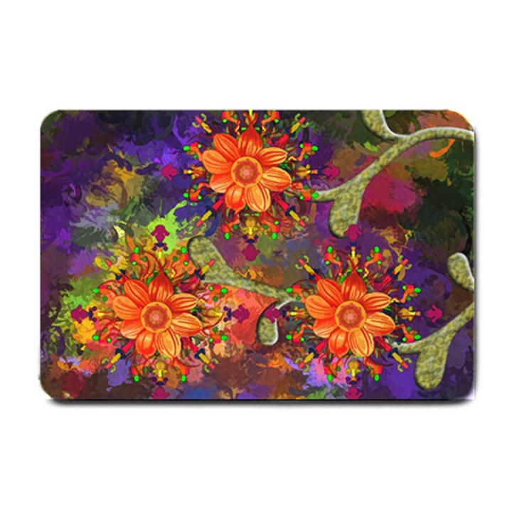 Abstract Flowers Floral Decorative Small Doormat 