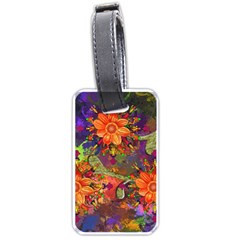 Abstract Flowers Floral Decorative Luggage Tags (one Side)  by Amaryn4rt