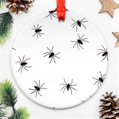 Animals Arachnophobia Seamless Round Ornament (two Sides) by Amaryn4rt