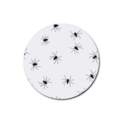 Animals Arachnophobia Seamless Rubber Round Coaster (4 Pack)  by Amaryn4rt