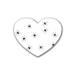 Animals Arachnophobia Seamless Heart Coaster (4 Pack)  by Amaryn4rt