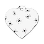 Animals Arachnophobia Seamless Dog Tag Heart (Two Sides) Front