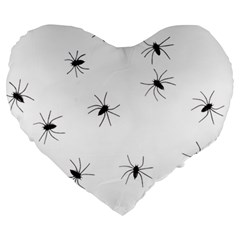 Animals Arachnophobia Seamless Large 19  Premium Heart Shape Cushions by Amaryn4rt