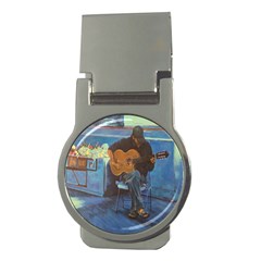 Man And His Guitar Money Clips (round)  by digitaldivadesigns