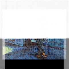 Man And His Guitar Rectangular Jigsaw Puzzl by digitaldivadesigns