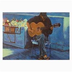 Man And His Guitar Large Glasses Cloth by digitaldivadesigns