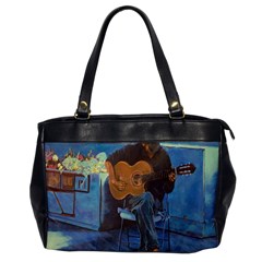 Man And His Guitar Office Handbags by digitaldivadesigns