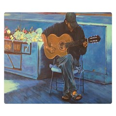 Man And His Guitar Double Sided Flano Blanket (small)  by digitaldivadesigns