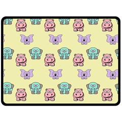 Animals Pastel Children Colorful Double Sided Fleece Blanket (large)  by Amaryn4rt