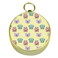 Animals Pastel Children Colorful Gold Compasses by Amaryn4rt