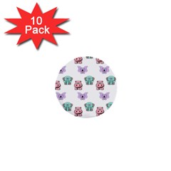 Animals Pastel Children Colorful 1  Mini Buttons (10 pack) 