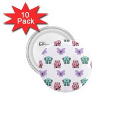 Animals Pastel Children Colorful 1.75  Buttons (10 pack)