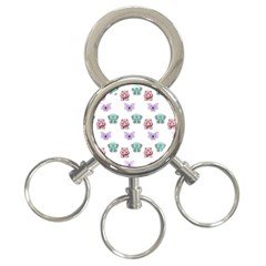 Animals Pastel Children Colorful 3-Ring Key Chains