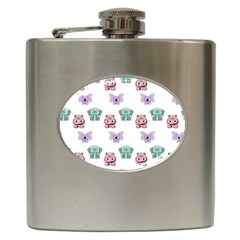 Animals Pastel Children Colorful Hip Flask (6 oz)