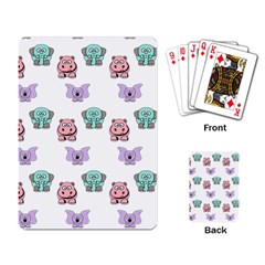 Animals Pastel Children Colorful Playing Card