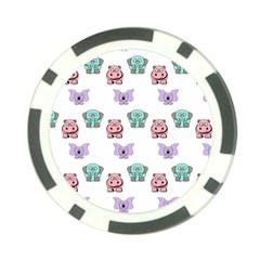 Animals Pastel Children Colorful Poker Chip Card Guard by Amaryn4rt