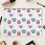 Animals Pastel Children Colorful Cosmetic Bag (XL) Front