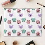 Animals Pastel Children Colorful Cosmetic Bag (XL) Back