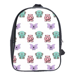 Animals Pastel Children Colorful School Bags(Large) 