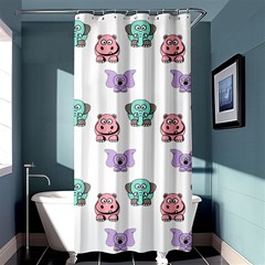 Animals Pastel Children Colorful Shower Curtain 36  X 72  (stall)  by Amaryn4rt