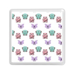 Animals Pastel Children Colorful Memory Card Reader (Square) 