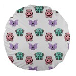 Animals Pastel Children Colorful Large 18  Premium Round Cushions Front