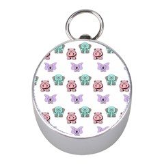 Animals Pastel Children Colorful Mini Silver Compasses