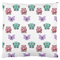 Animals Pastel Children Colorful Standard Flano Cushion Case (Two Sides)