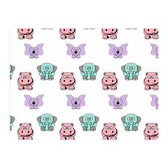 Animals Pastel Children Colorful Double Sided Flano Blanket (Mini) 