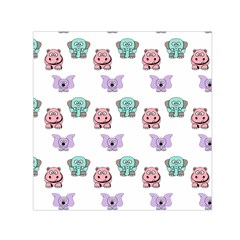 Animals Pastel Children Colorful Small Satin Scarf (Square)