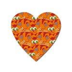 Animals Pet Cats Mammal Cartoon Heart Magnet Front