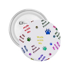 Animals Pets Dogs Paws Colorful 2 25  Buttons