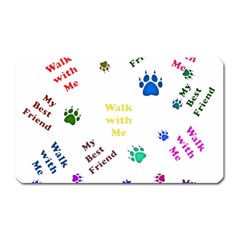 Animals Pets Dogs Paws Colorful Magnet (rectangular) by Amaryn4rt