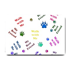 Animals Pets Dogs Paws Colorful Small Doormat  by Amaryn4rt