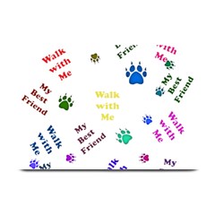 Animals Pets Dogs Paws Colorful Plate Mats by Amaryn4rt