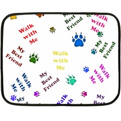 Animals Pets Dogs Paws Colorful Fleece Blanket (mini) by Amaryn4rt