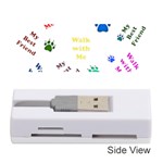 Animals Pets Dogs Paws Colorful Memory Card Reader (Stick)  Front