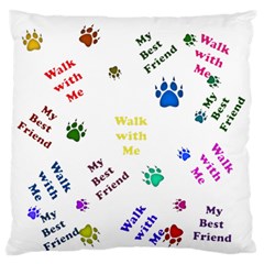 Animals Pets Dogs Paws Colorful Standard Flano Cushion Case (one Side) by Amaryn4rt