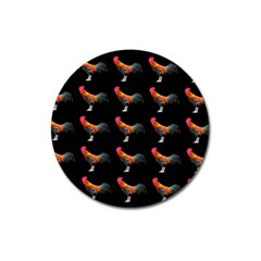 Background Pattern Chicken Fowl Magnet 3  (round) by Amaryn4rt