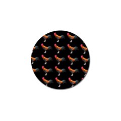 Background Pattern Chicken Fowl Golf Ball Marker by Amaryn4rt